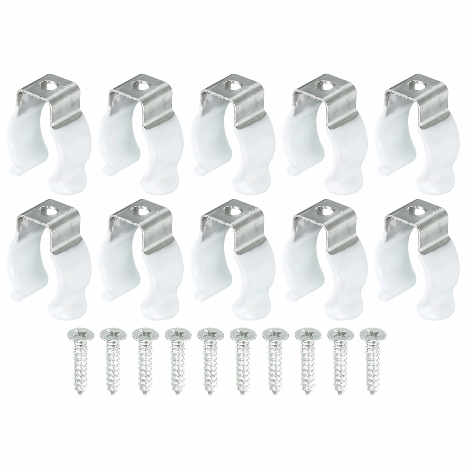 Sourcing Map 10 Piezas Soportes para Tubo Fluorescente T5, U Clips Acero Inoxidable