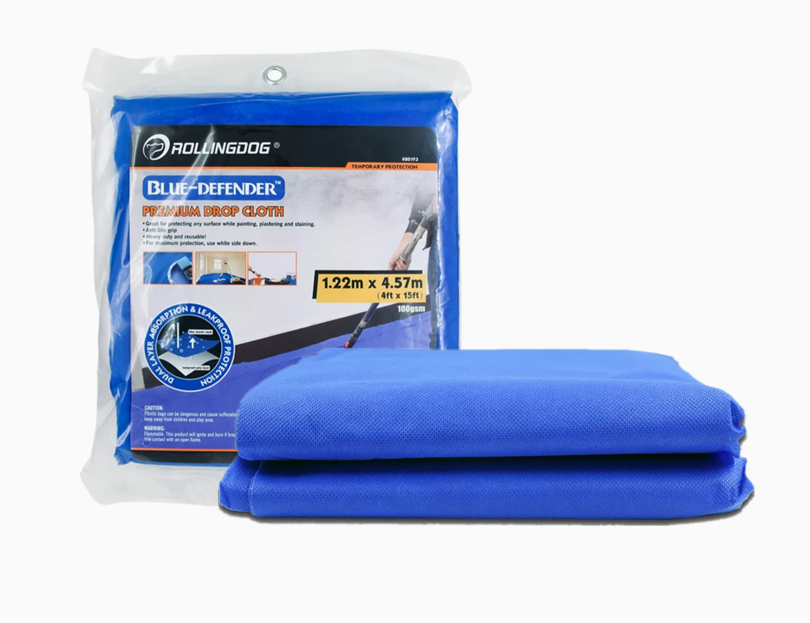 ROLLINGDOG Blue Defender Premium - Paño de limpieza (4 x 15 pies)