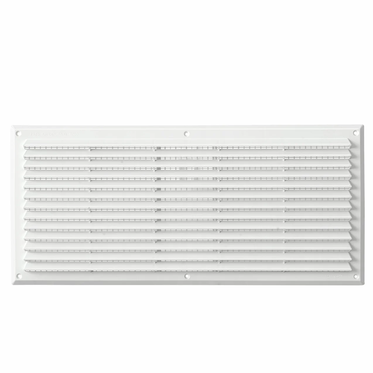 La Ventilazione AR5023B - Rejilla de plástico rectangular para superponer, color blanco, 500 x 227 mm