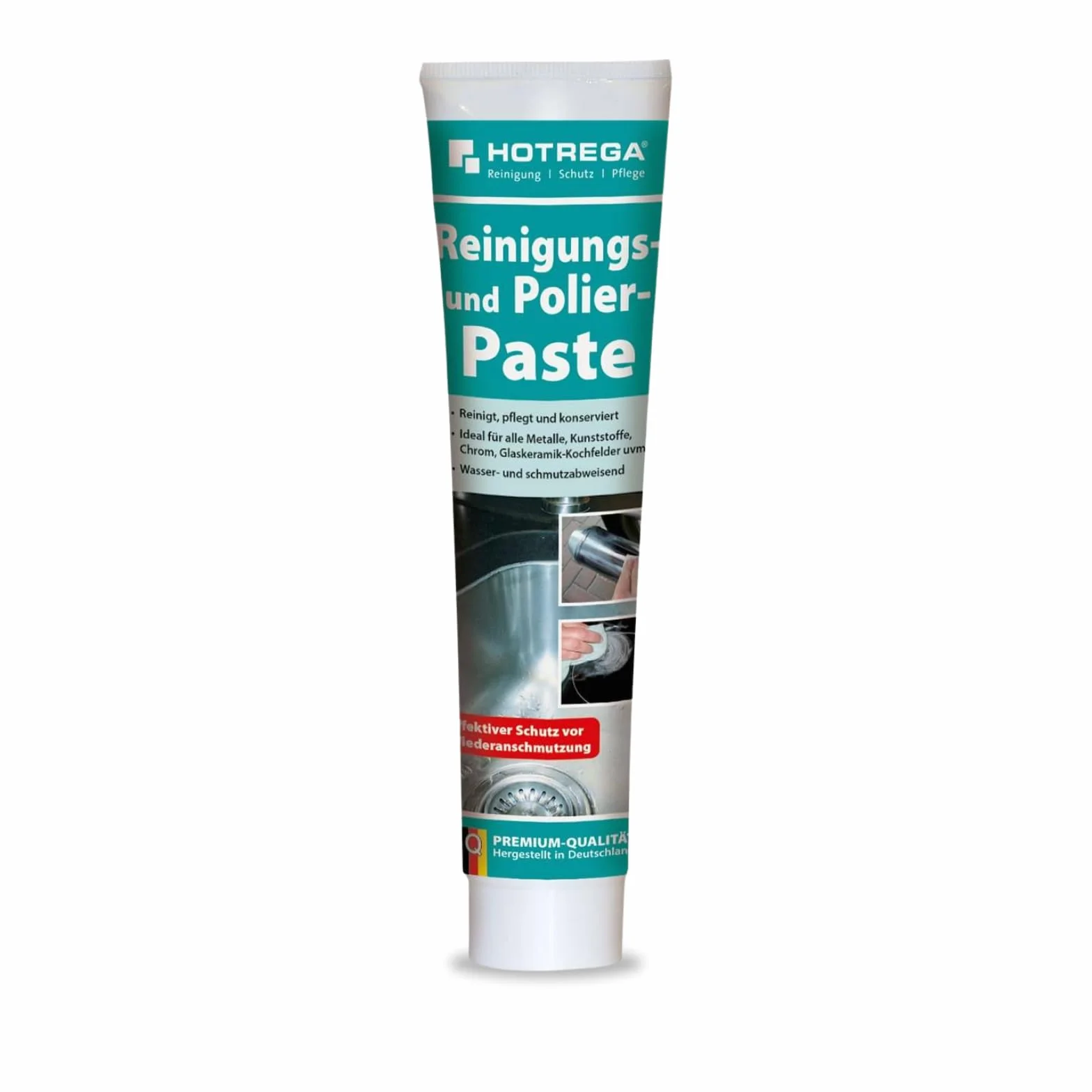 Hotrega 8000000140 Cera - Pasta de pulido y limpieza para vitrocerámicas, cromo, acero, mármol, cerámica, plástico, metal, etc. (125 ml)