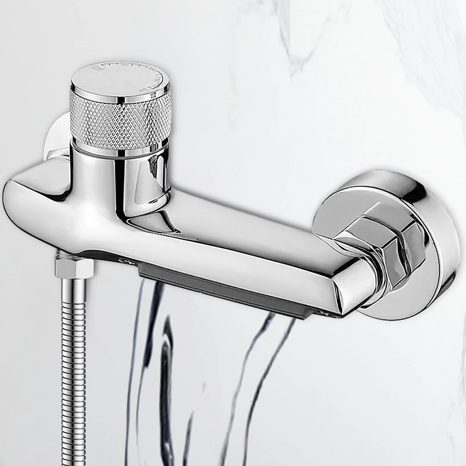 Vaileal Grifo de bañera cascada: grifo bañera montaje en pared, grifo de bañera con termostato, grifo bañera para ducha termostato de ducha para baño