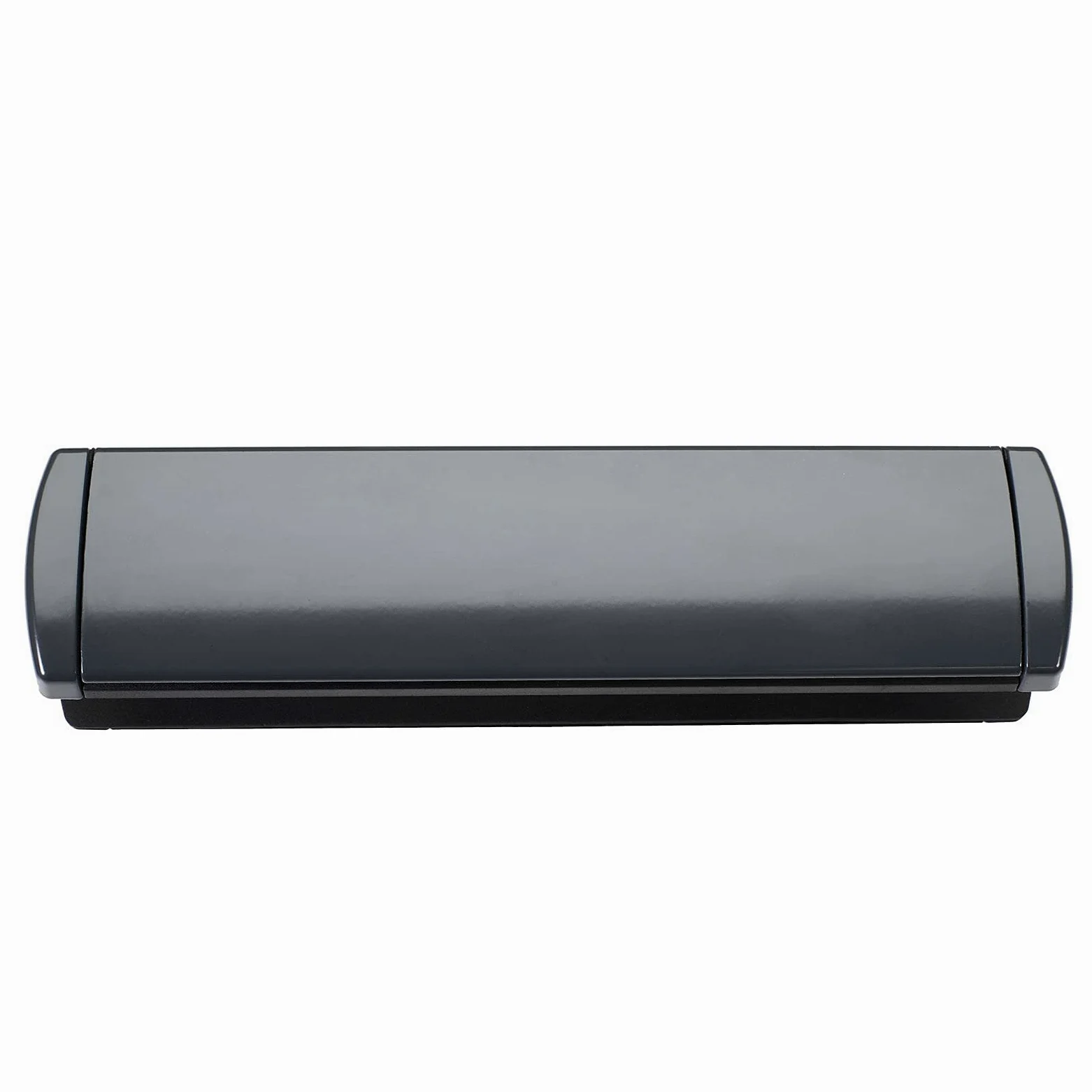 Buzón para puerta de 30,5 cm, madera de UPVC, con muelles, resistente, 40-80, color gris antracita