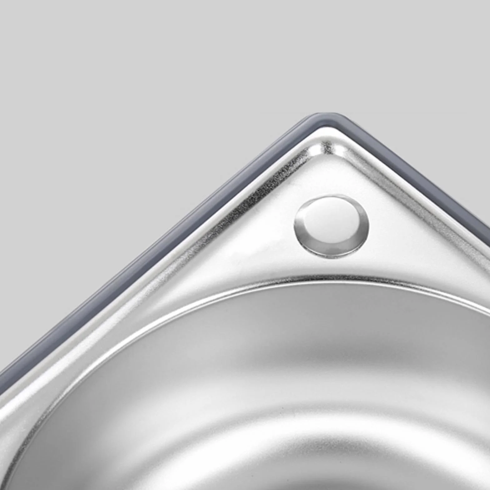 Fregadero Esquinero De Acero Inoxidable Lavabo De Pared Fregadero De Cocina Fregaderos De Un Seno Para Autocaravana Barco Baño Cocina, Ahorro De Espacio (A)