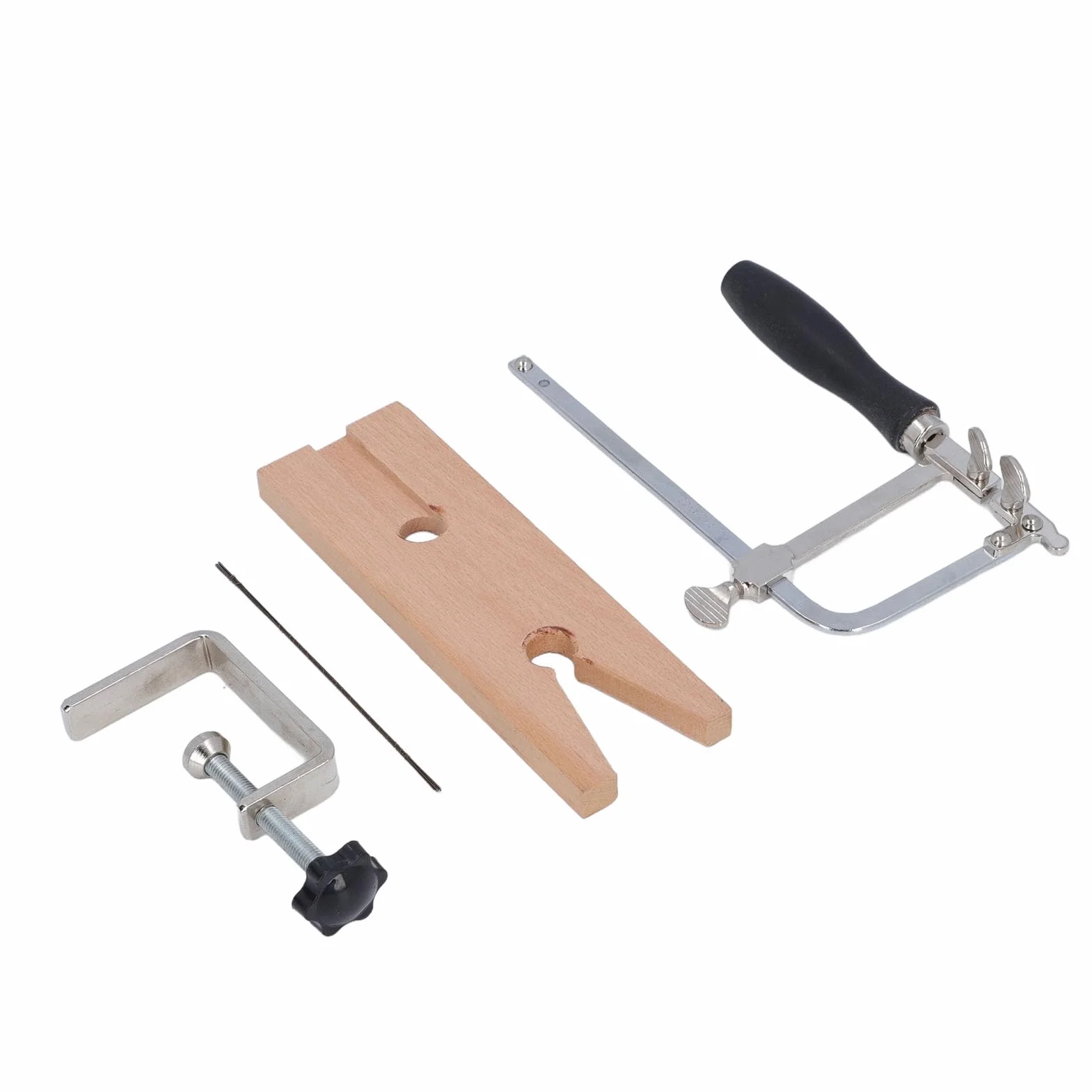 Kit de Sierra para Joyería 3 en 1 con Abrazadera VC, Abrazadera en C y 12 Cuchillas de Repuesto