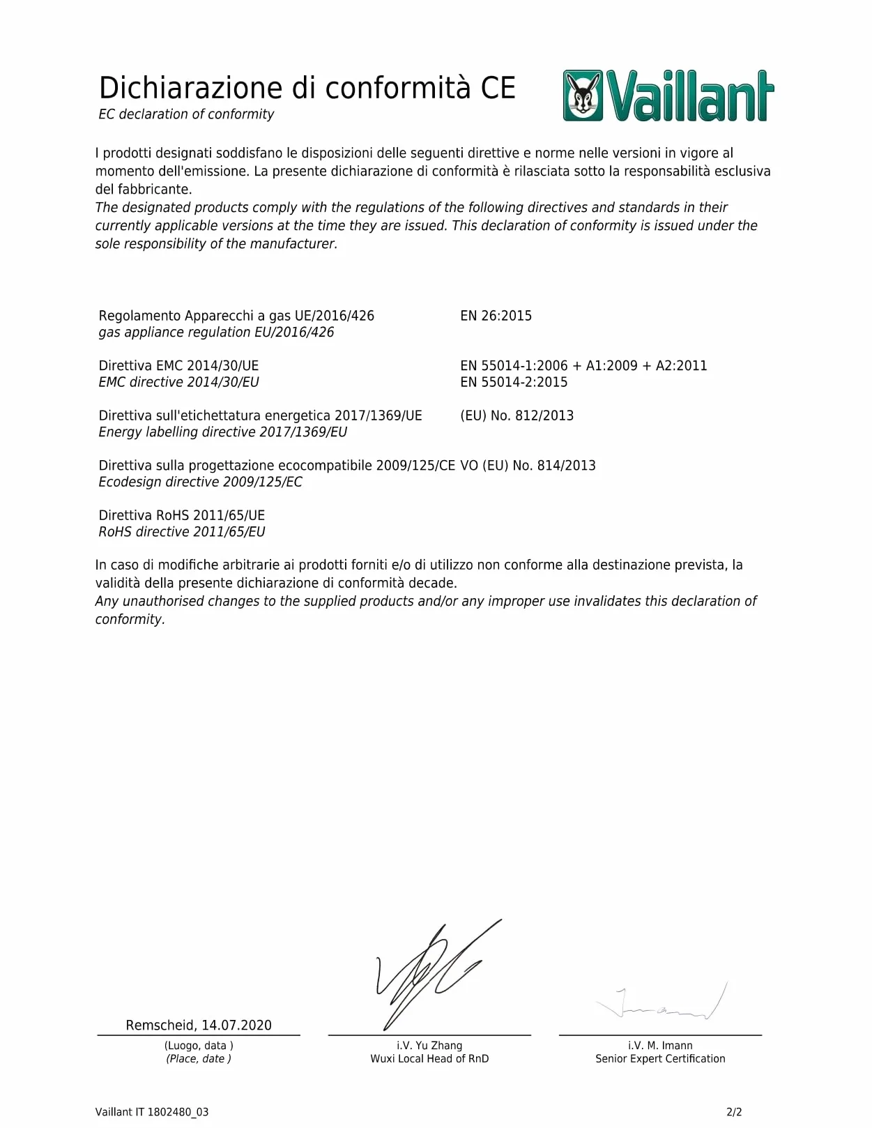 Calentador de gas Villant ATMOMAG MINI 114/1 GPL