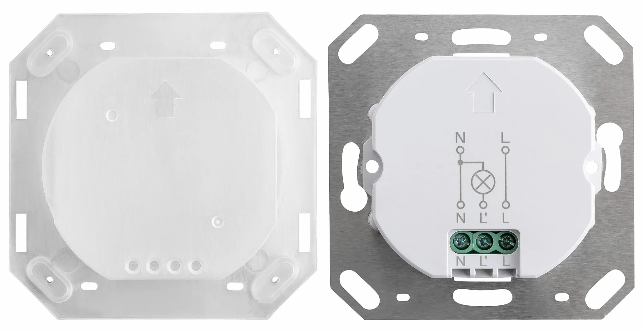 SEBSON Detector de Movimiento Exterior IP65, Sensor Infrarrojos, Alcance 10m 190°, Montaje Empotrado 53x53x23mm