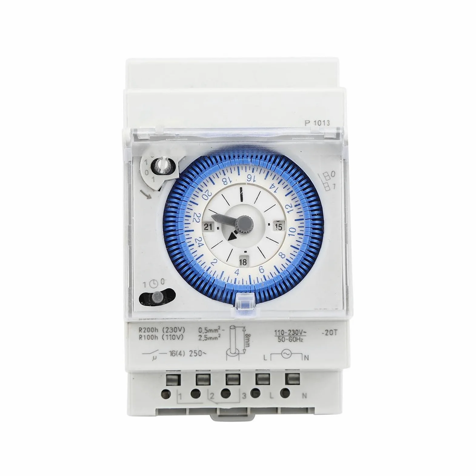 Jadeshay Temporizador Piscina 16A 250V AC Reloj Programador Piscina Temporizador Mecánico de 15 Minutos y 24 Horas para Hogar, Cocina, Interior, Exterior Iluminación Exterior