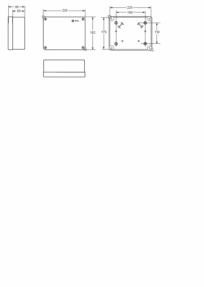 Famatel 3044 - Caja estanca rectangular 220x170 con tapa transparente