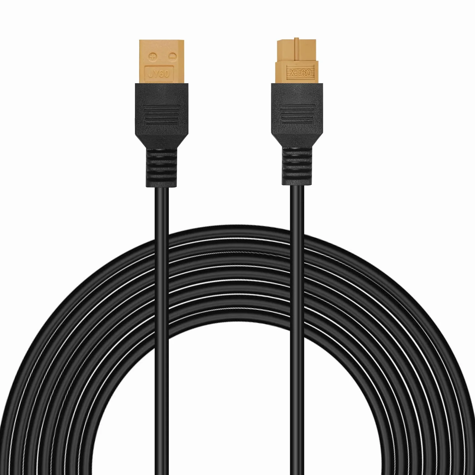DOKIO XT60 6M Cable telescópico para paneles solares plegables con enchufe y rosca interna