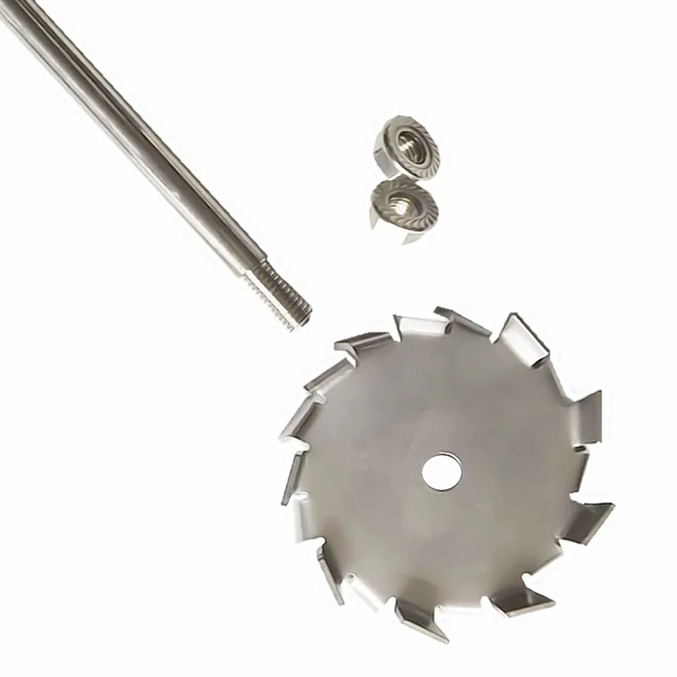 Disco de dispersión de acero inoxidable 304 con varilla agitadora para máquina de dispersión (5 CM/1,96")