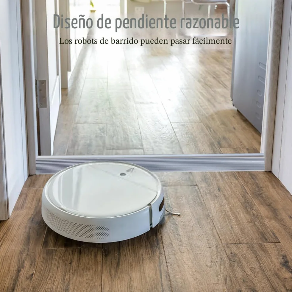Rampa para umbral de puerta, 1,6 x 5,5 x 100 cm, perfil de transición, autoadhesiva, de goma antideslizante, para silla de ruedas, cochecitos, patinetes, gris