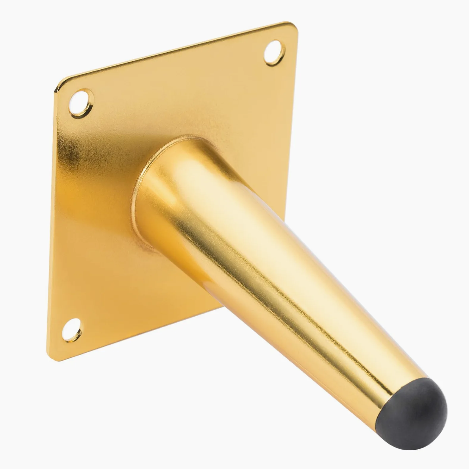 NAKUPENDA Patas de Muebles 4Pcs Patas de Muebles de Cono Inclinado Patas de Armario de Metal Patas de Mesa para Gabinete Silla Mesa de Café Sofá (10cm Altura,Dorado)