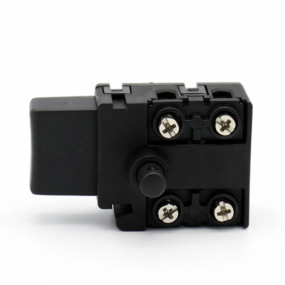 Interruptor de botón de bloqueo automático industrial de 16 A 125/250 VCA, interruptores de encendido y apagado para taladro de gatillo, sierra, amoladora de martillo HY79C-21, paquete de 2