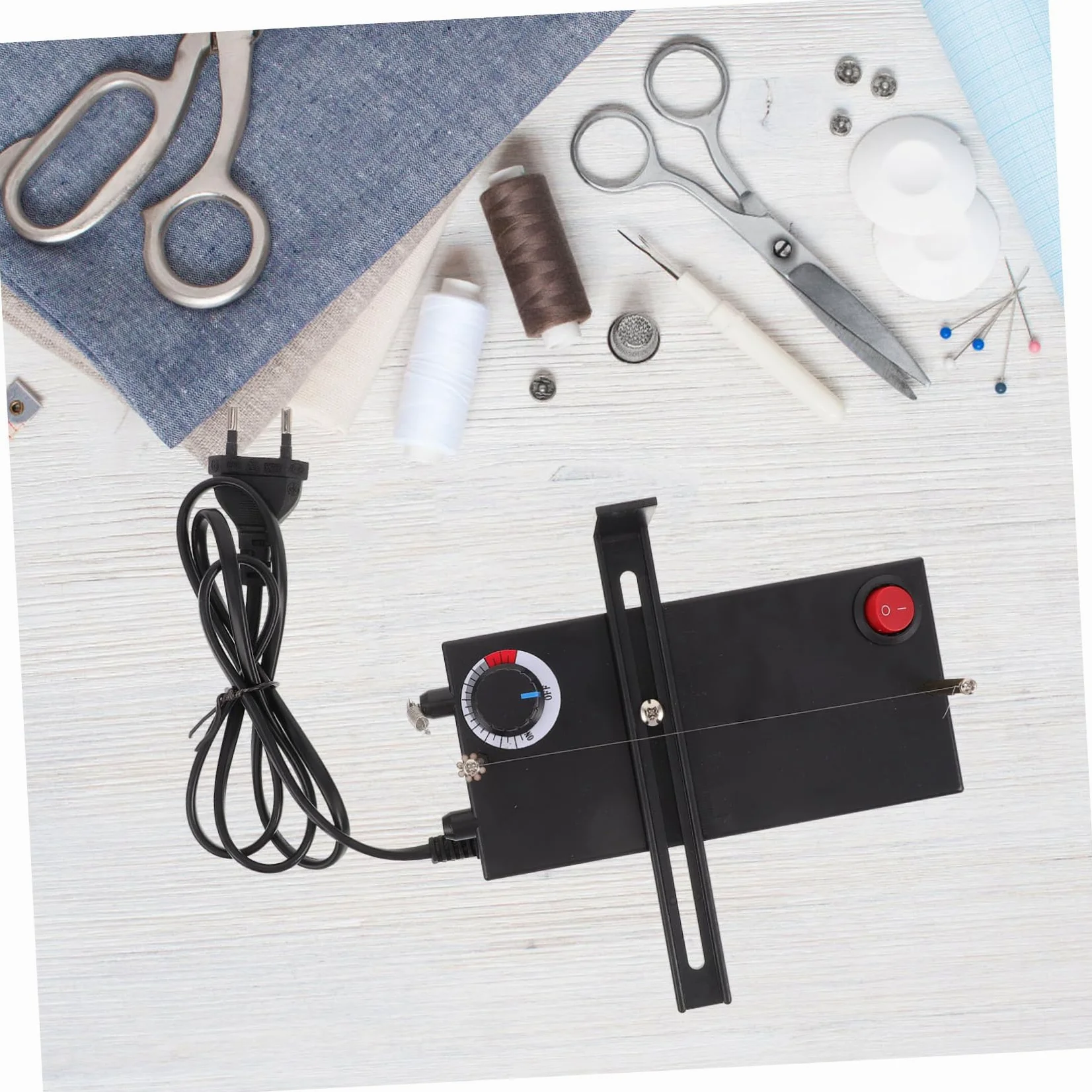 Cortador Eléctrico de Cinta Caliente - Ajustable Máquina de Portátil para Manualidades de Cuerda DIY Herramienta de y Segura para Cintas y Bandas Elásticas