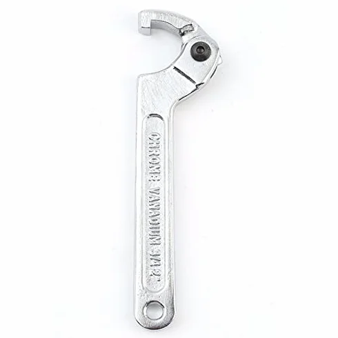 SEIWEI Herramienta de llave inglesa C, llave de gancho ajustable de 32-76 mm, cromo vanadio