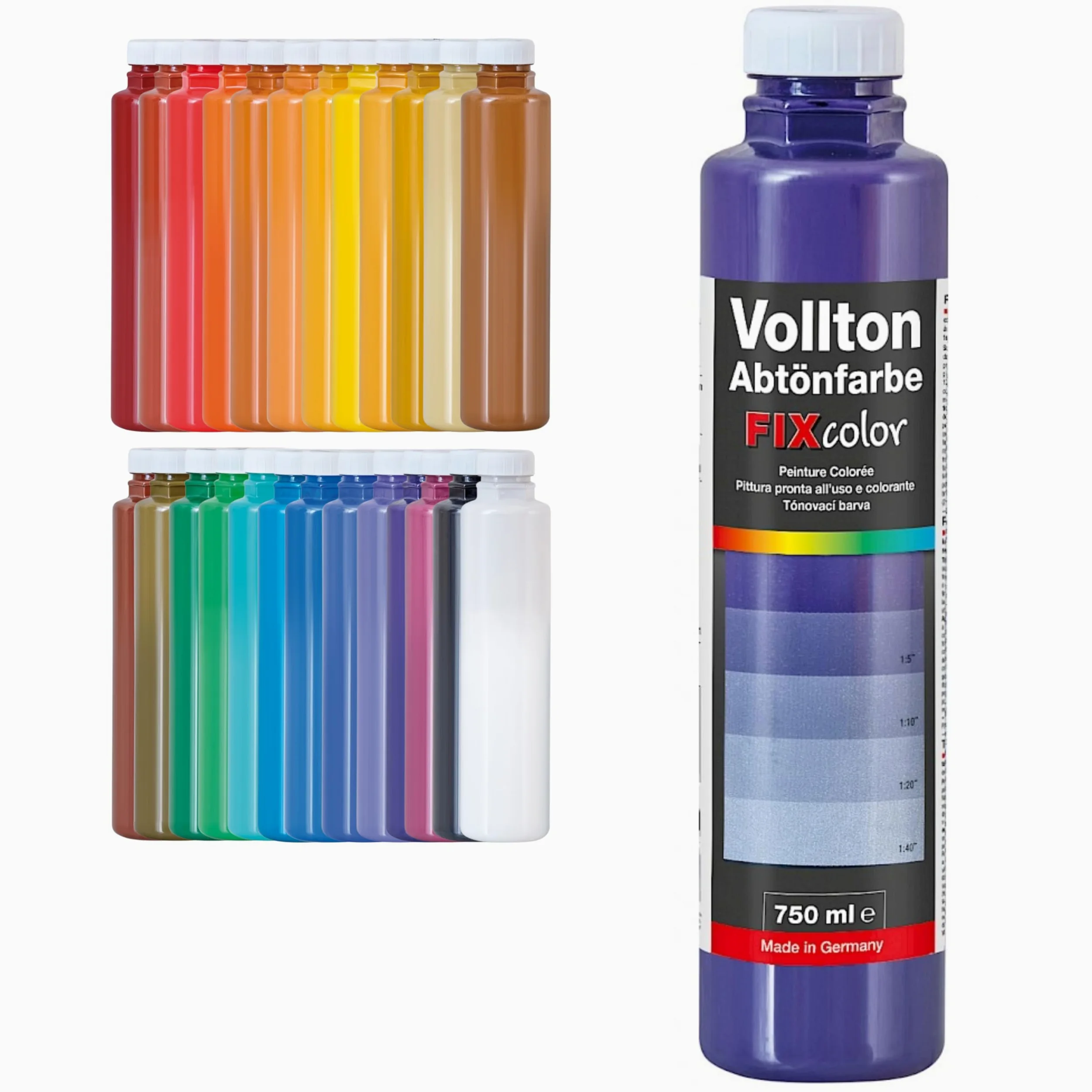decotric Decolor Pintura de pared de colores lila – 750 ml I Pintura de emulsión para pinturas decorativas y materiales a base de agua I Alta potencia de color y rendimiento