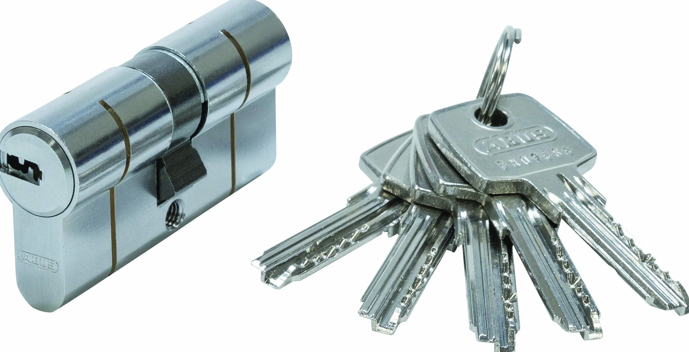 Abus - Cilindro doble entrada D6PSN 30/35 mm Bkn, niquelado