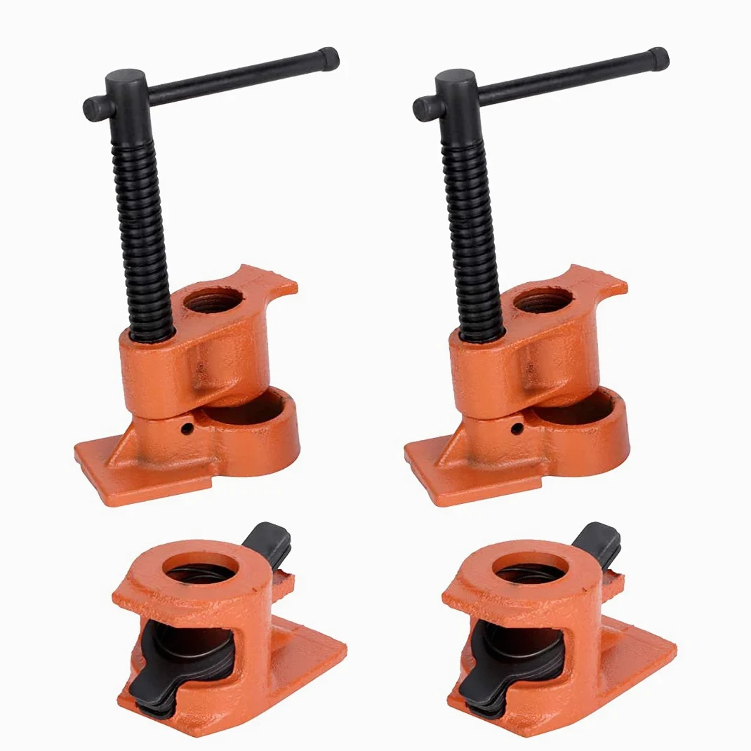 Abrazadera Tubo Carpintería, Abrazaderas para Carpinteros de 1/2", Abrazaderas de Tubo para Madera, Herramientas de Trabajo de Madera, Gabinete, Fijación de Tubería (2 uds)