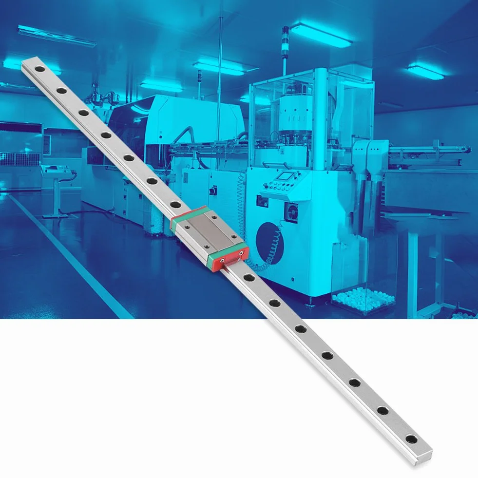 3D Máquina CNC Guía de Carril Lineal Diapositivas de Deslizamiento Lineal Riel con Carro de Bloqueo para Impresora (400mm)