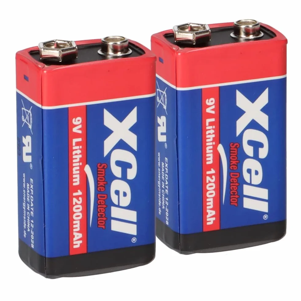 Baterías de litio 9V 1200 mAh E-Block Juego de 2 pilas