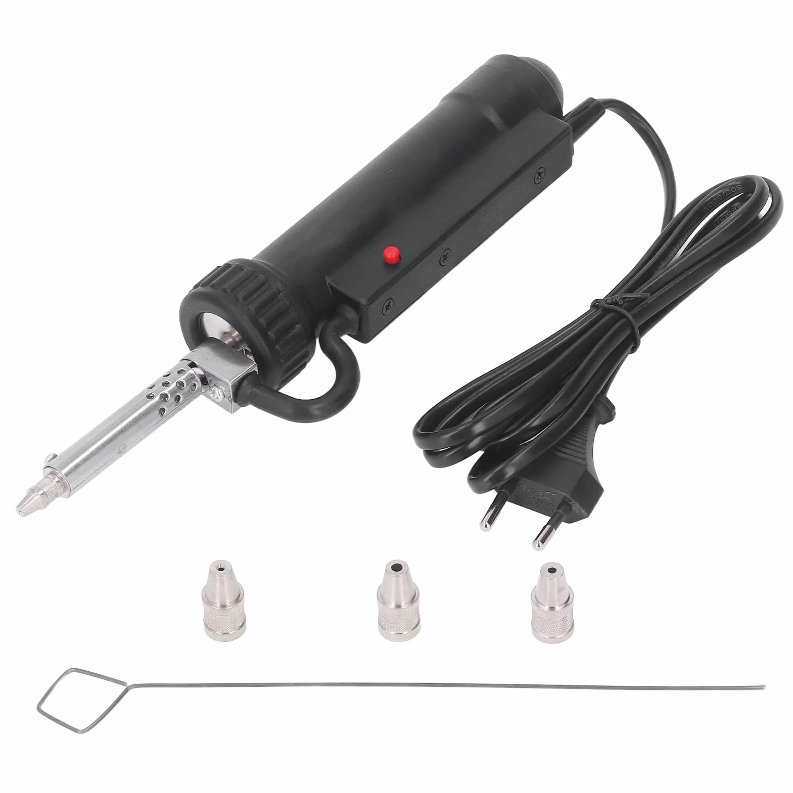 Bomba desoldadora, ventosa de soldadura de acero inoxidable, pistola desoldadora automática con boquillas de succión de 3 piezas, enchufe de la UE 220V 350W Herramienta de soldadura de pistola de hier