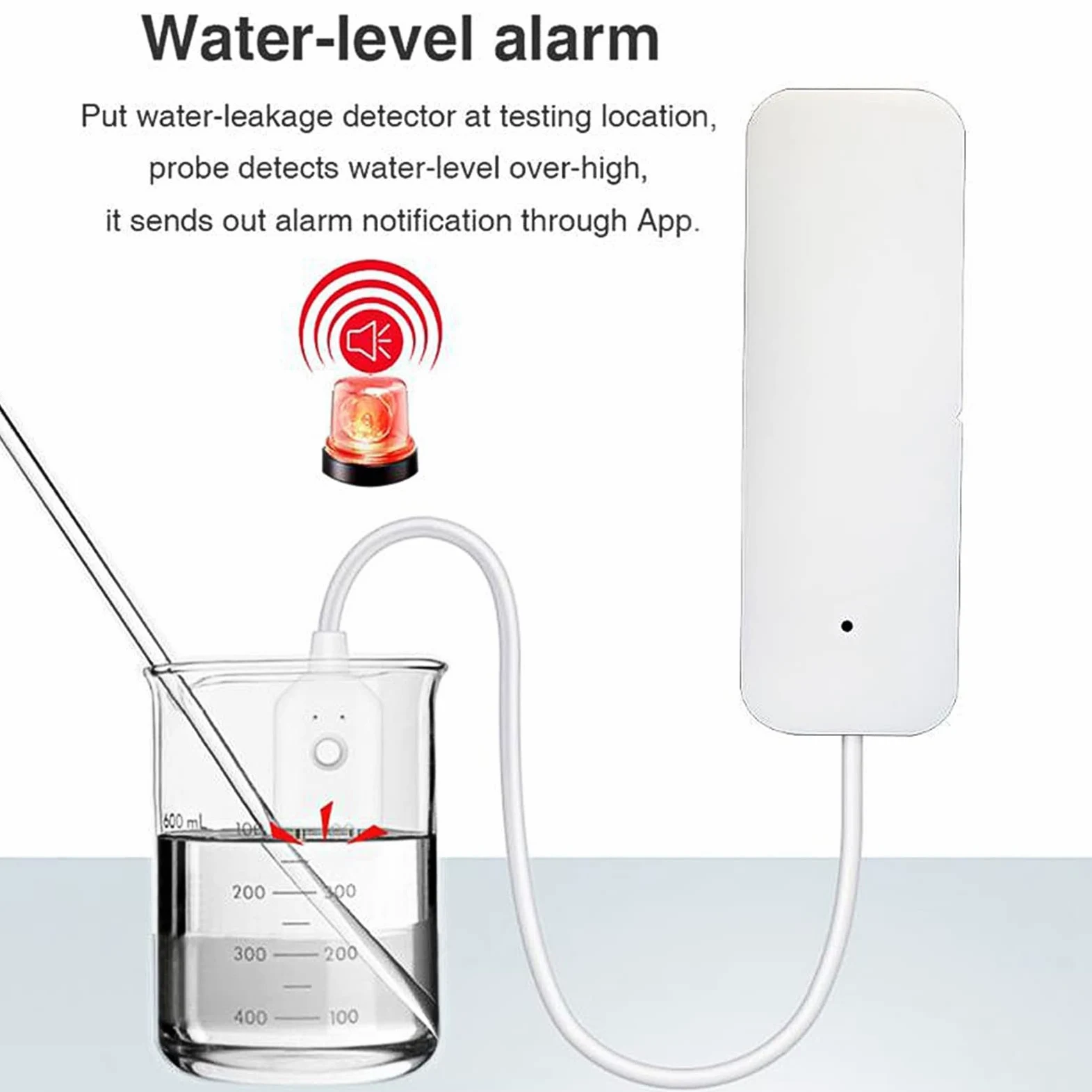Sonew Alarma Inteligentede Fuga de Agua WiFi, Detector de Desbordamiento de Agua y de Inundaciones en el Hogar, Mensaje de Alarma en Tiempo, Real Push a Través de la Aplicación, de Seguridad