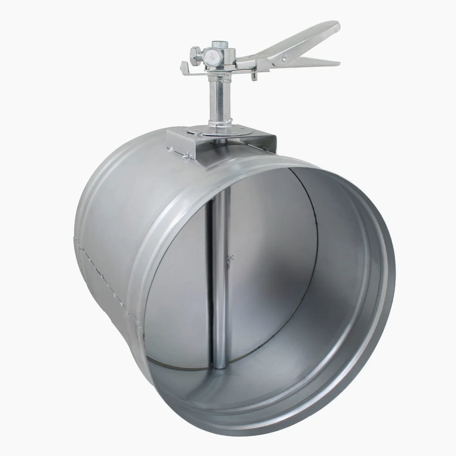 Compuerta regulacion aire acondicionado valvula ventilacion regulable hierro metalica tubo chimenea con valvula estufa con llave de corte (150mm Diámetro Externo)
