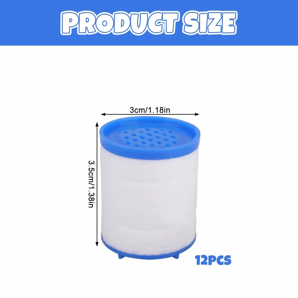 12 Piezas Filtro de AlgodóN PP Filtro de Agua del Grifo Filtro de Agua Para Grifo Elementos de Filtro Filtro Grifo Cocina Fregadero Antical Adecuado para el Hogar, Cocina, Baño, Fregadero
