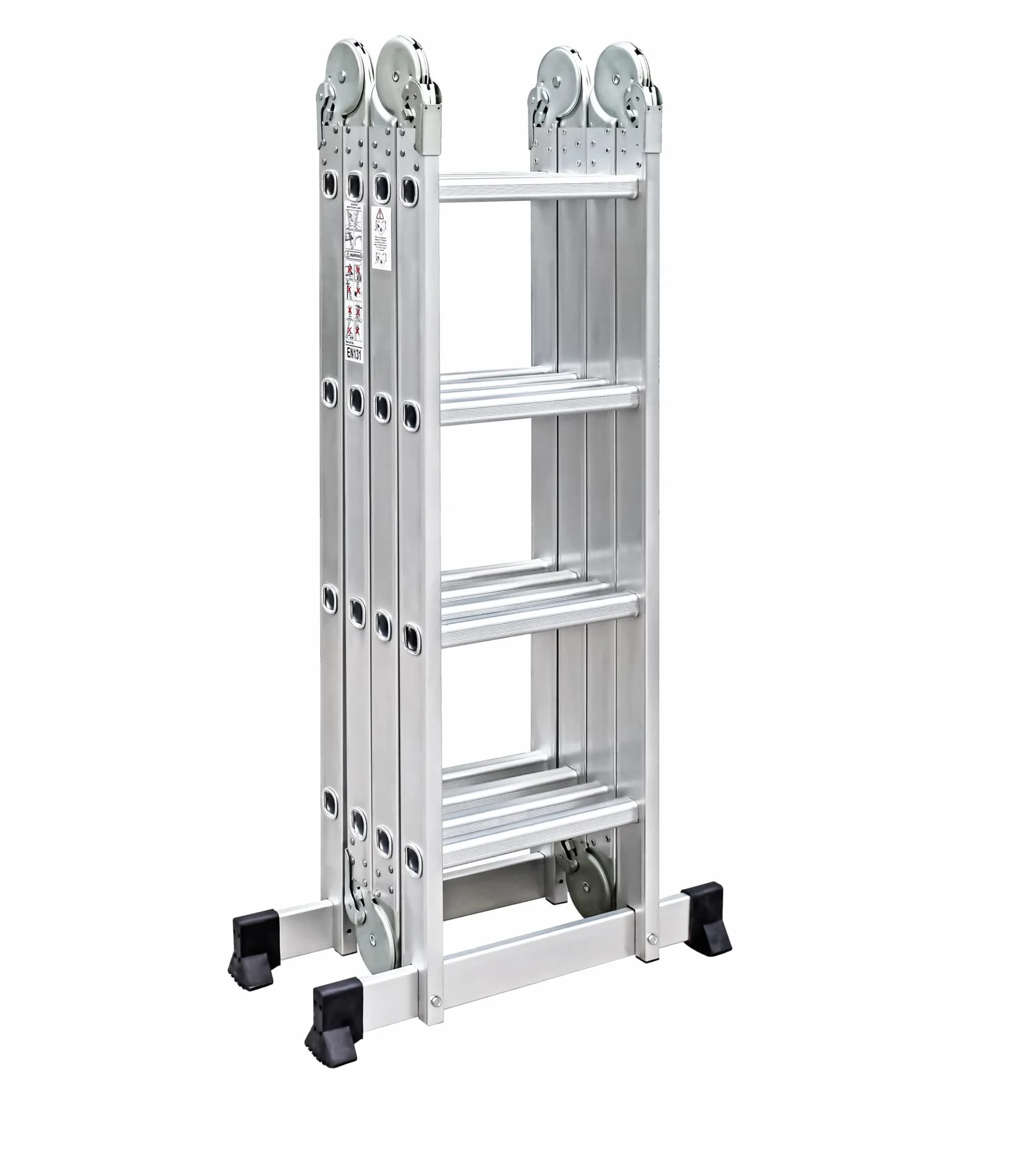 TREPPE Escalera Articulada Plegable Multifunción Aluminio 4x4 Escalones 4,70m