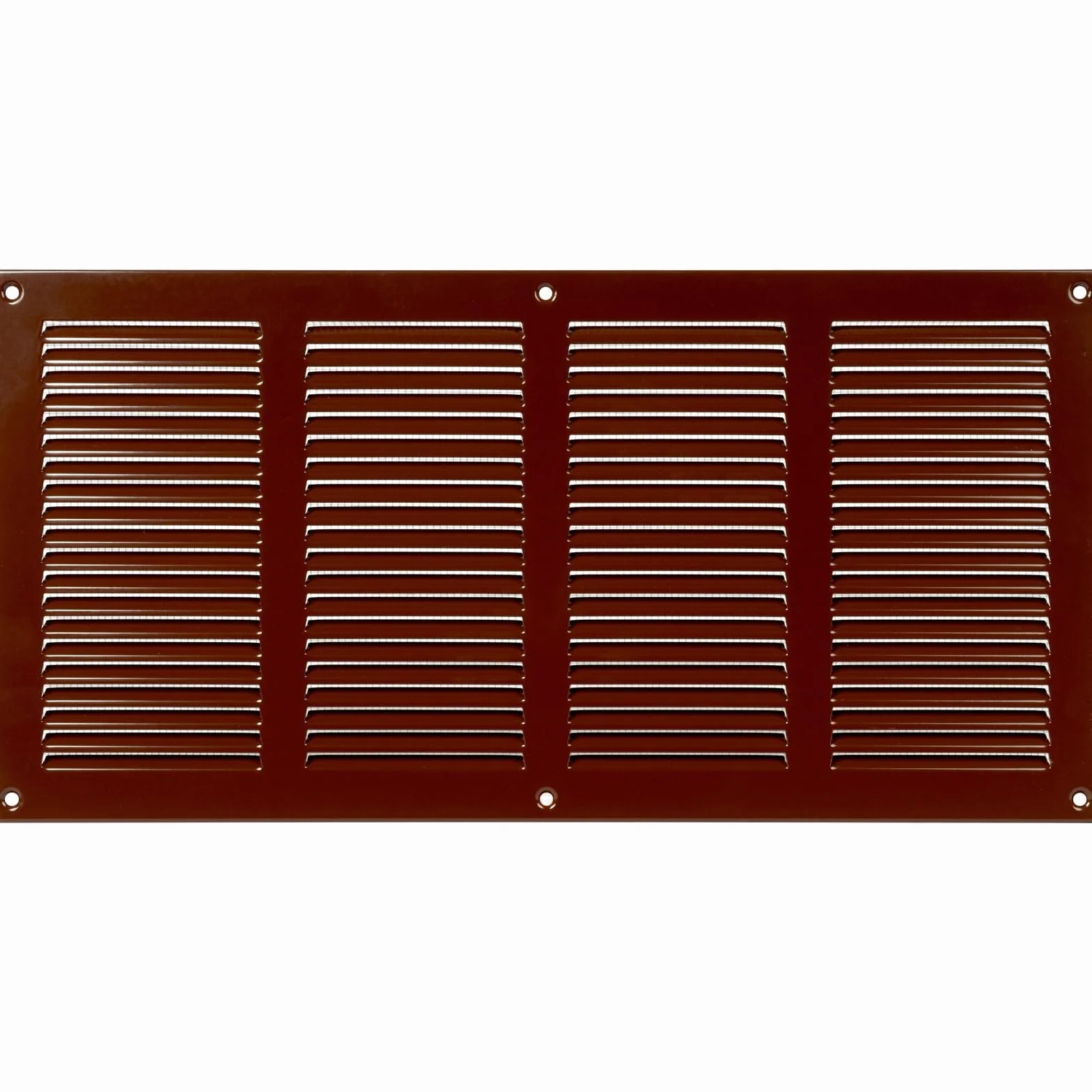 Rejilla de ventilación de acero para techo y pared lateral, con protección contra insectos (8 x 4 pulgadas, marrón)