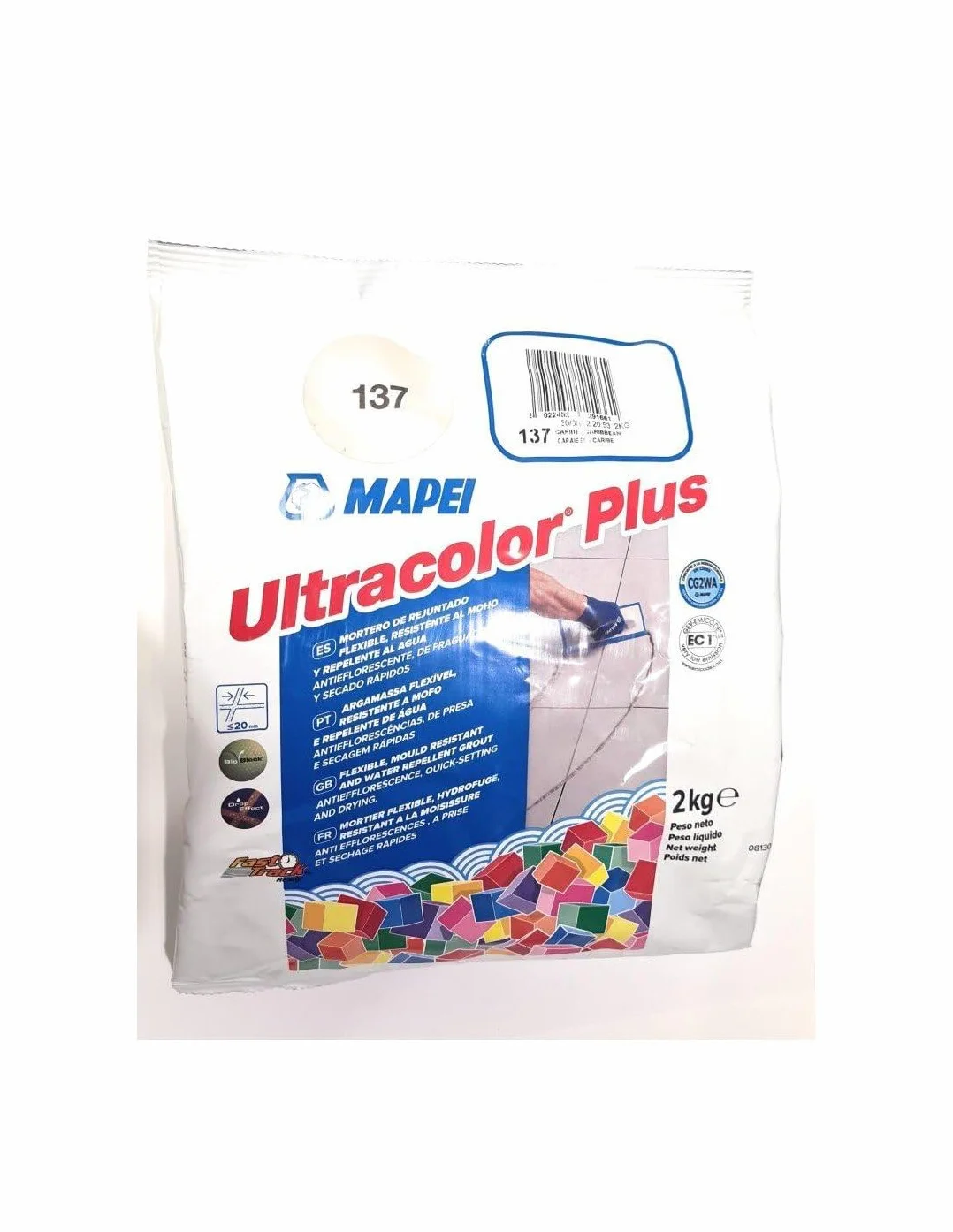 MAPEI Mortero de juntas Ultracolor Plus (137) Caribe 2Kg