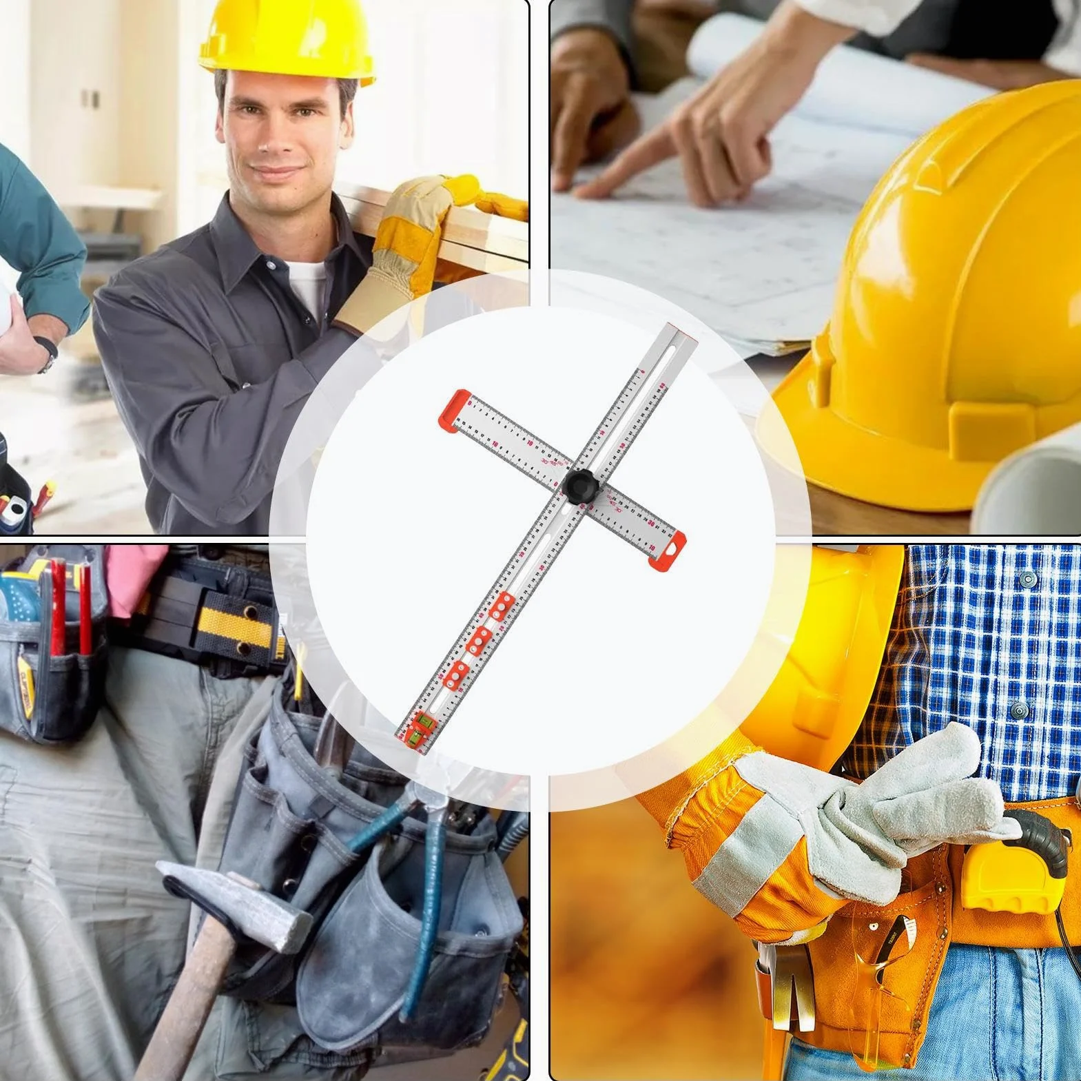 Regla en T para trabajos manuales - T deslizante de ángulo ajustable | Herramientas de medición, Regla de carpintería, Medidor de dibujo y marcado | Para ingenieros de arquitecto