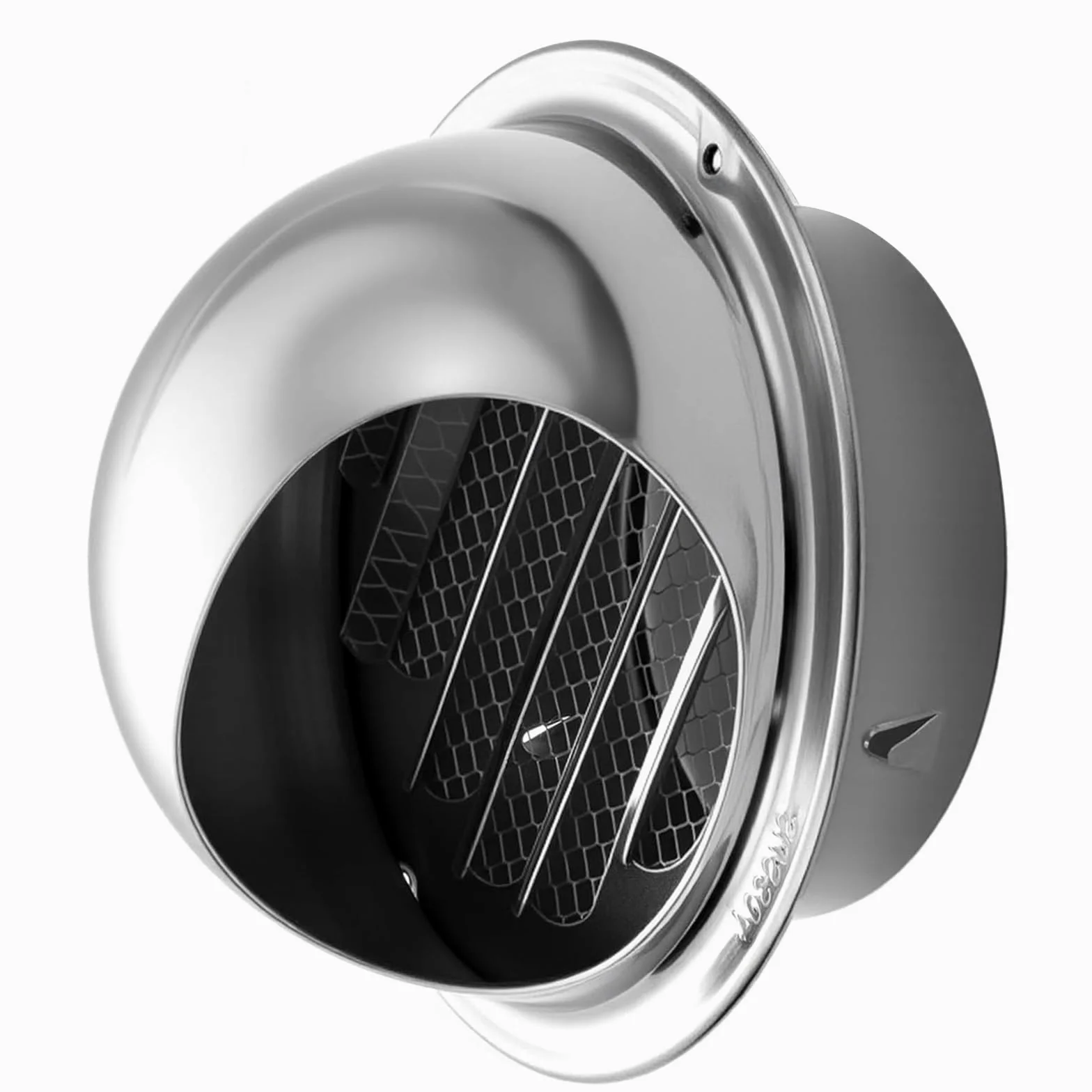 Extractor de aire redondo 2" a 12" acero inoxidable 304, resistente a la intemperie, con mosquitera, rejilla ventilación pared y extractor externo for secadora (200 mm)(110mm)