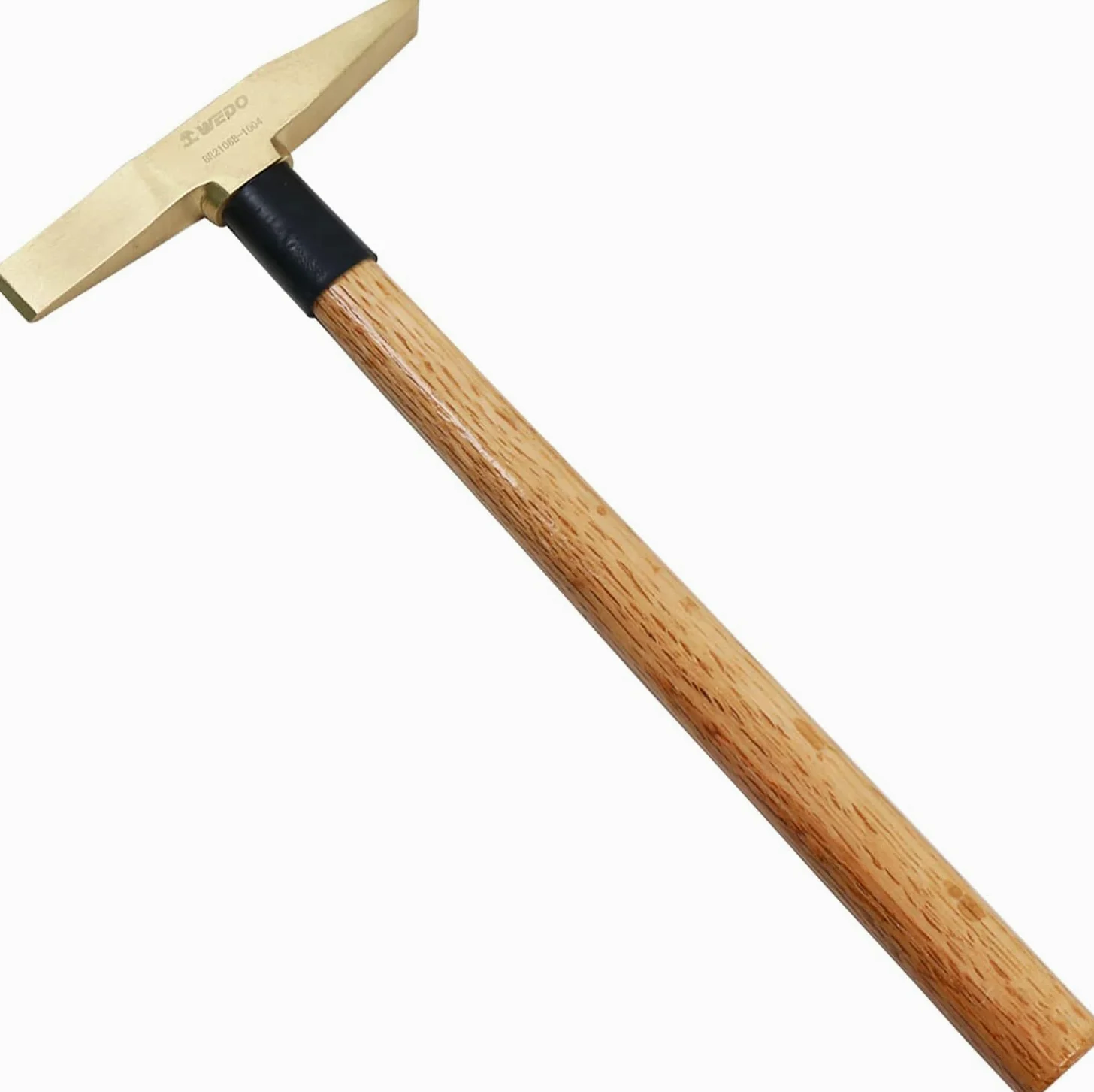 WEDO Martillo Astillador de 300 g,Martillos de Soldadura de Latón,Martillo de Escala con Mango de Madera,350 mm