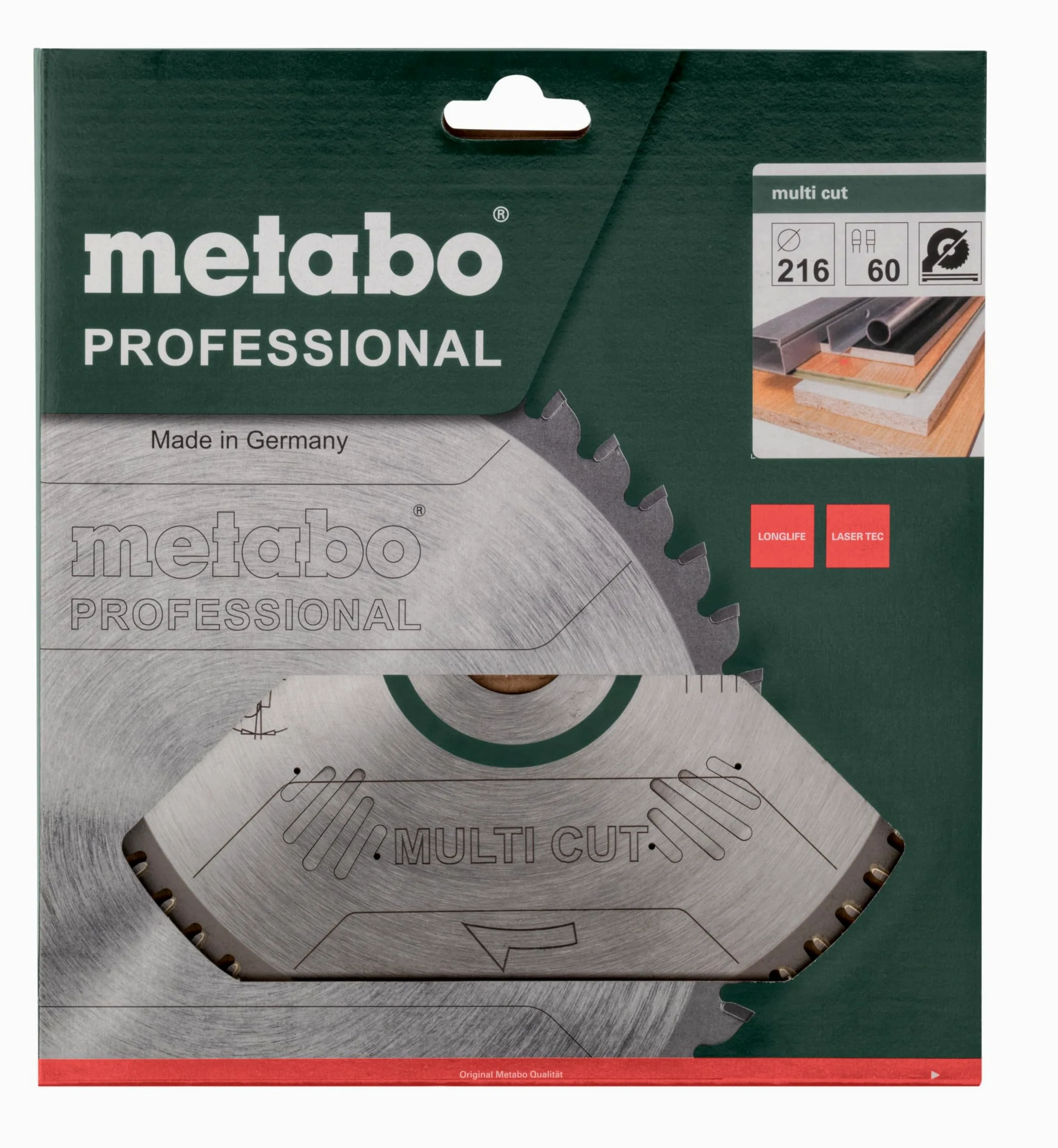 Metabo 628083000 628083000-Hoja de Sierra Metal Duro HW/CT Precision Cut 216 x 30 mm Dientes 83 FZ/TZ, 216x30