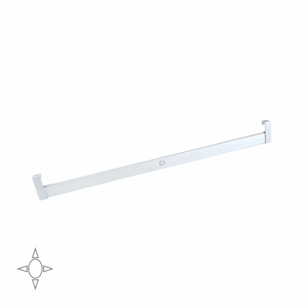 EMUCA Barra de Armario con Luz LED 4W-12V DC Detector de Movimiento Aluminio Mate L 708-858mm