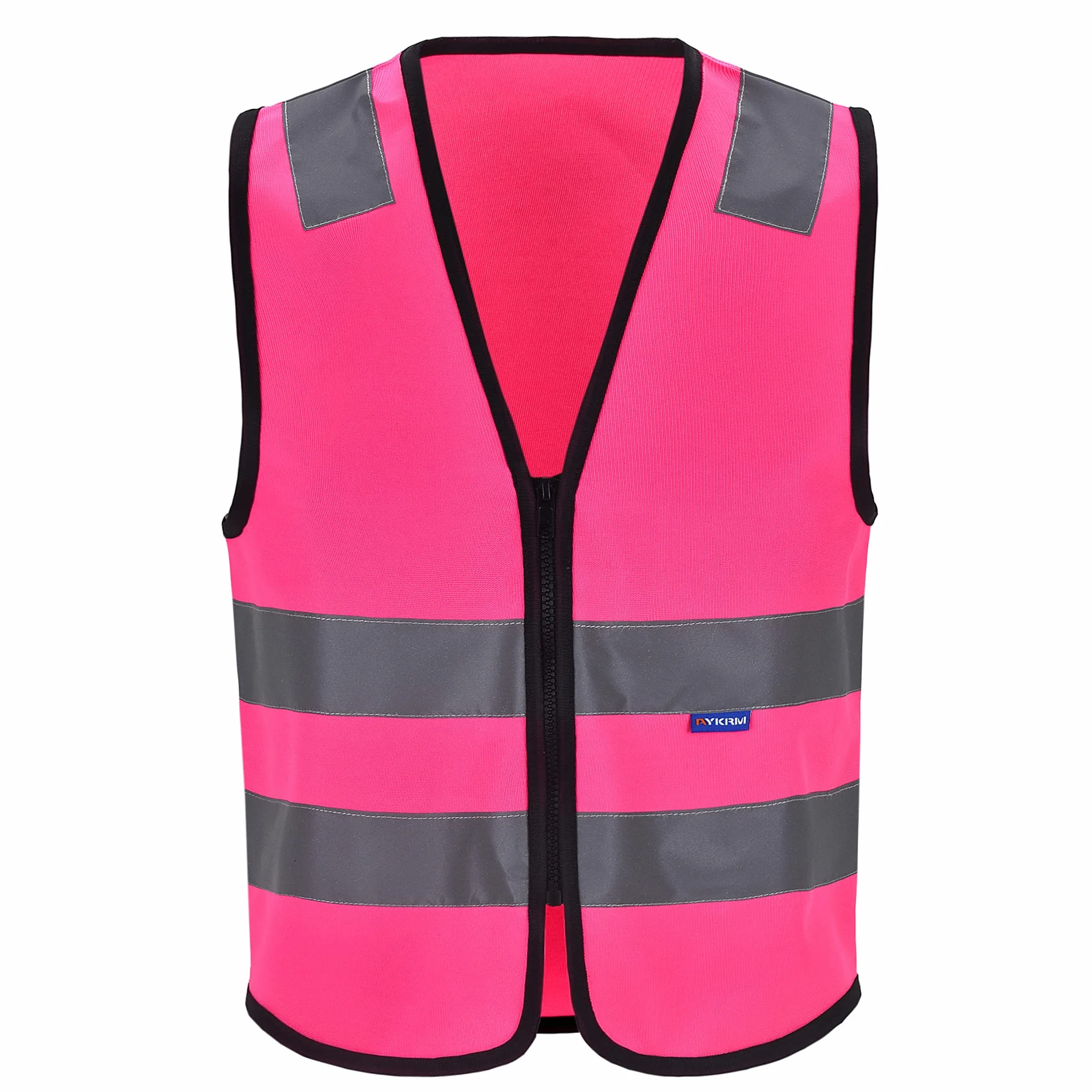 AYKRM Chalecos de seguridad Alta Visibilidad Cremallera Reflectante Fluo 4 colores