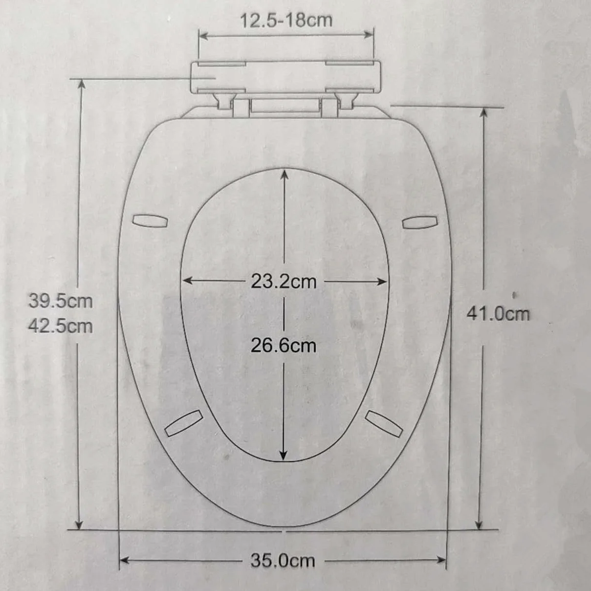 Tapa WC Universal con Cierre Suave, Asiento de Inodoro, Blanco,41x35cm. (Pequeña)