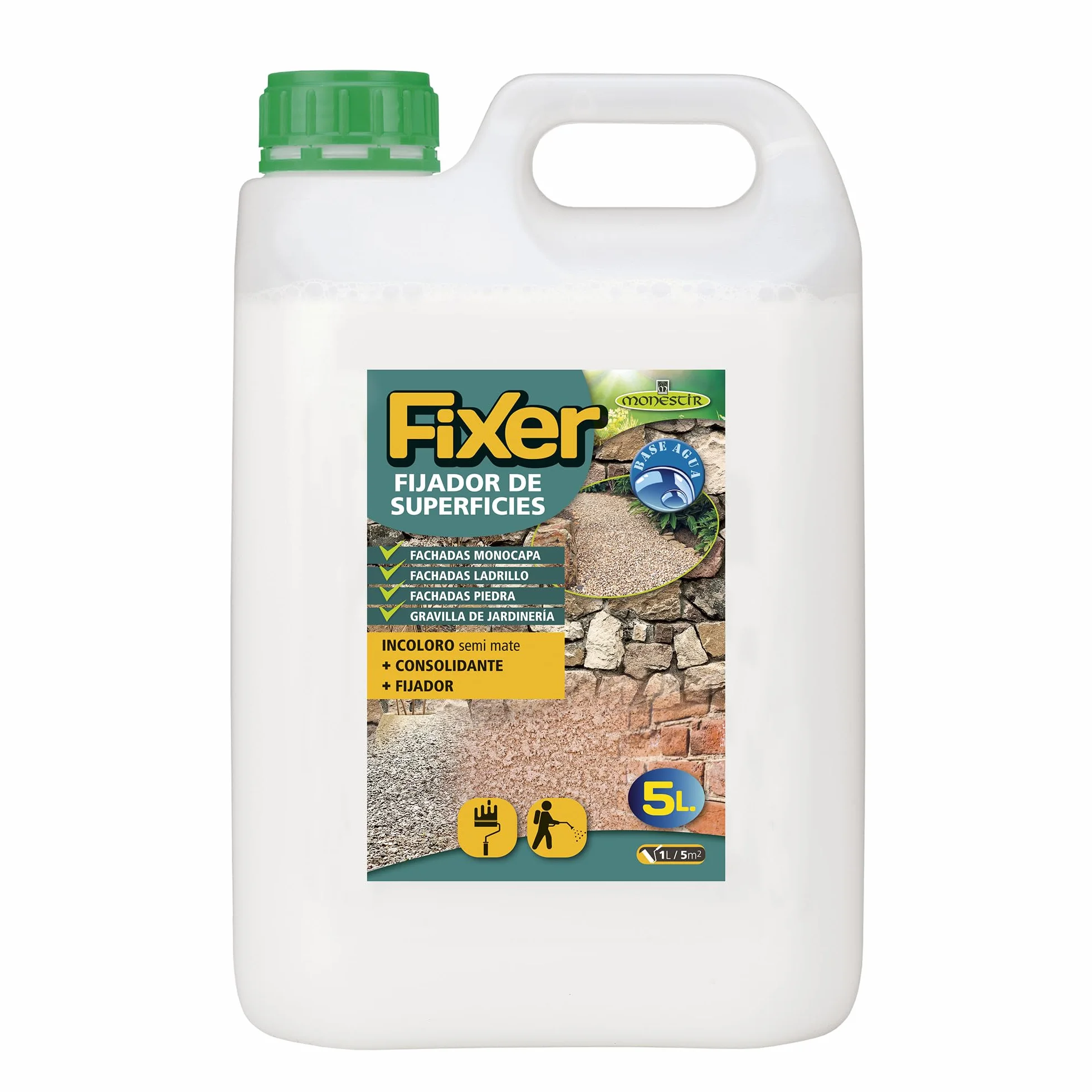 FIXER Fijador de Superfícies Incoloro Semi Mate 5L MONESTIR
