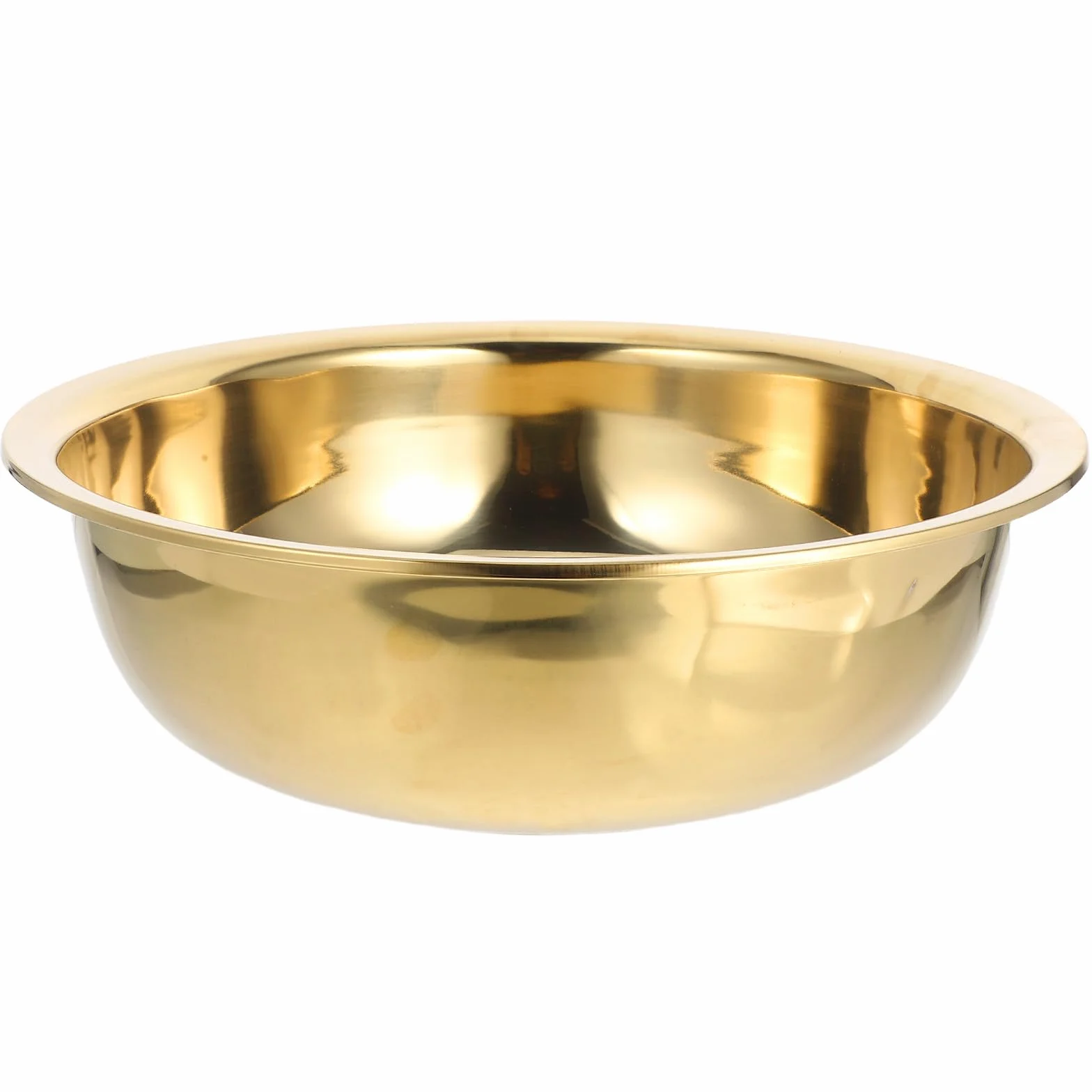 Toyvian Lavabo de Acero Inoxidable Grueso 38 Cm, Cuenco Grande Multifuncional para Cocina y Baño, Recipiente para Lavar Verduras y Pies, Palangana Resistente sin Decoraciones, Uso