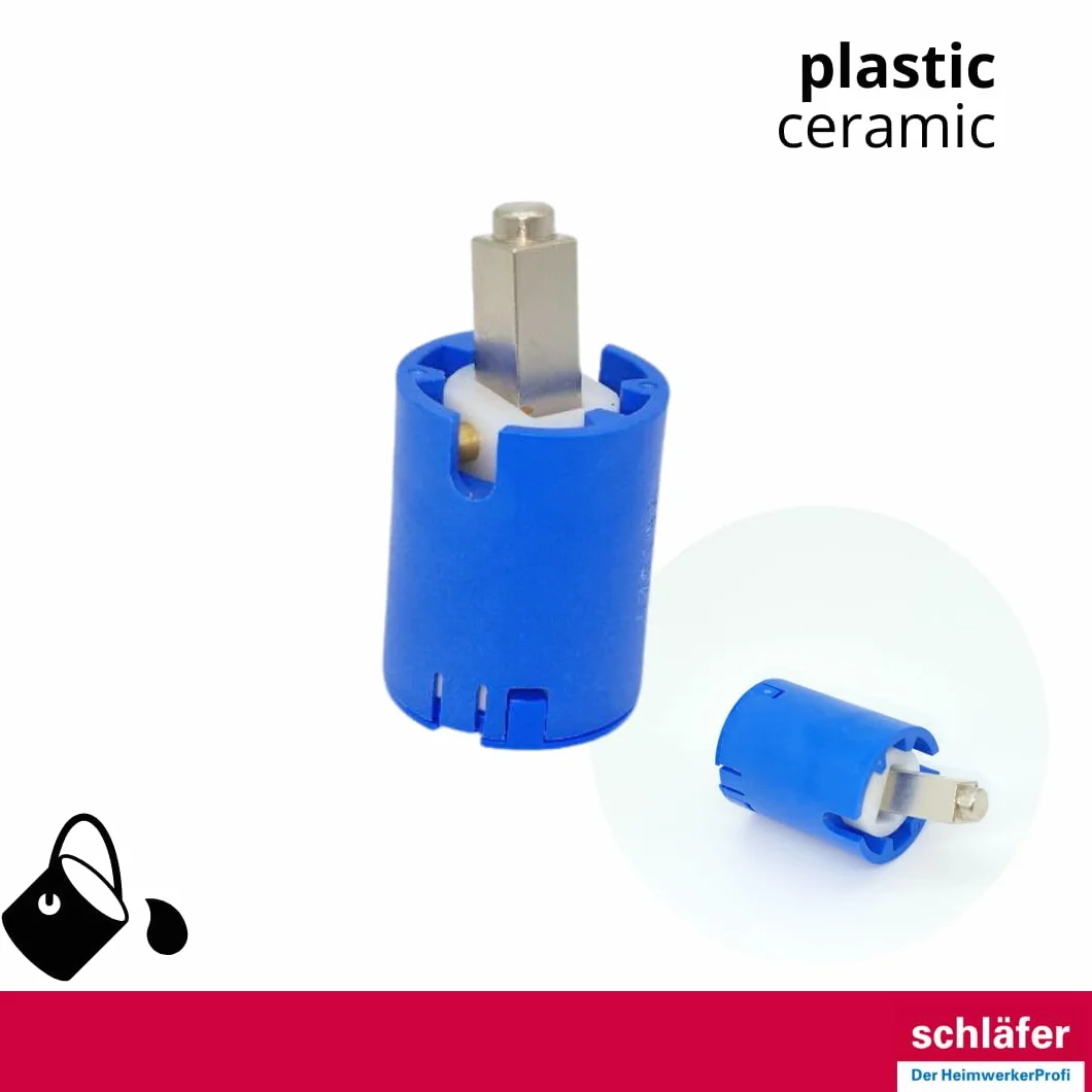 Schläfer 480069 | Cartucho grifo mezclador Ø 28 mm, cartucho de repuesto universal Kerox K-28 de cerámica, para grifos mezcladores monomando de cocina, baño, ducha y bañera