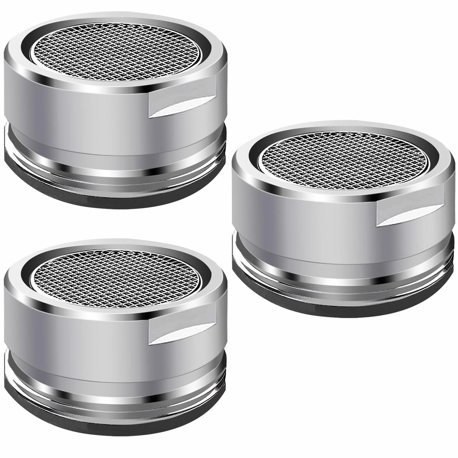 3 piezas de agua hansip – Aireador M24 – colador de grifo – Boquilla mezcladora con filtro de acero inoxidable incluye rosca exterior metálica con junta (rosca exterior de 24 mm)