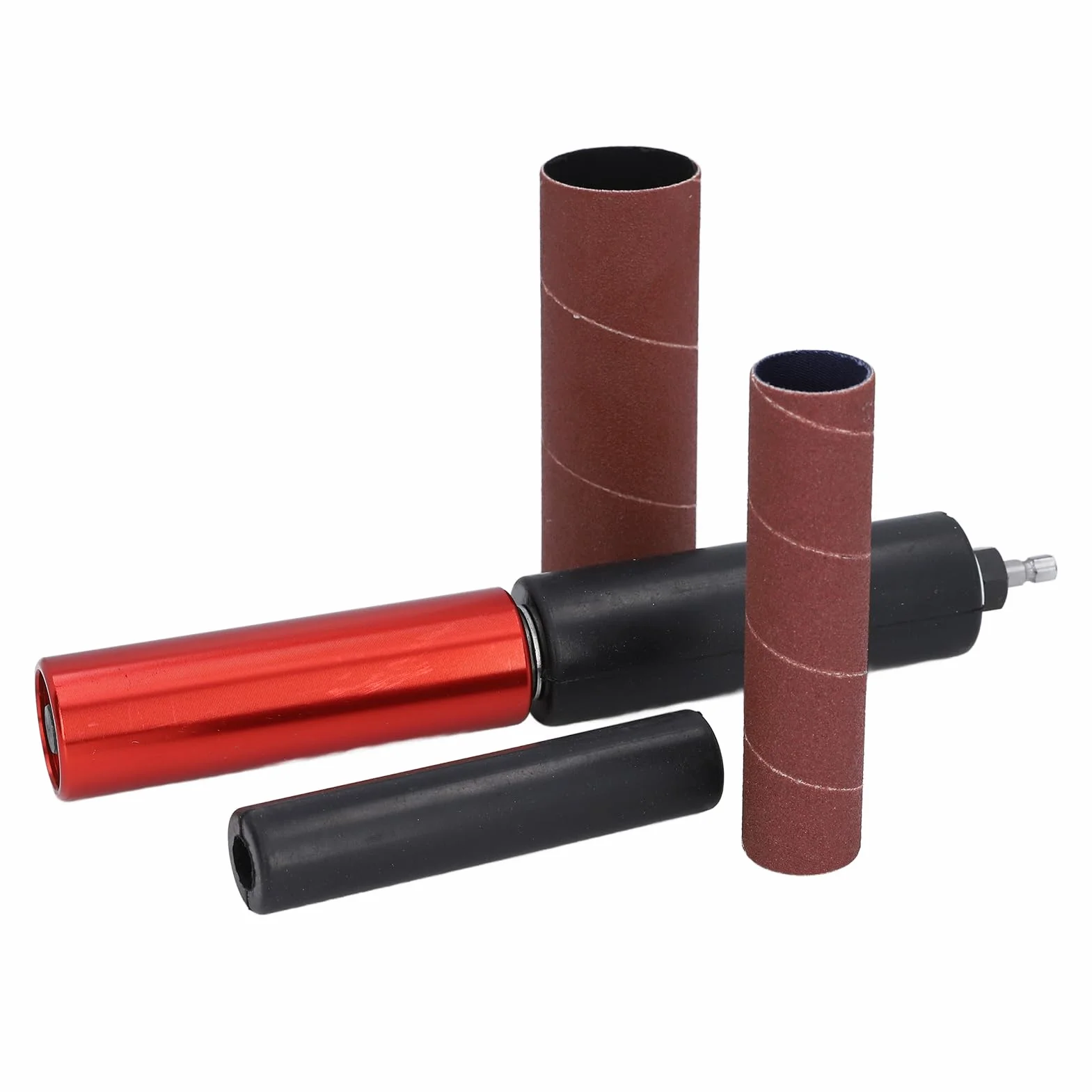 Juego de Tambor de Lijado de Óxido de Aluminio, Adaptador para Taladro con 100 Hojas, Amoladora para Uñas de Perros y Pulido de Madera Metal