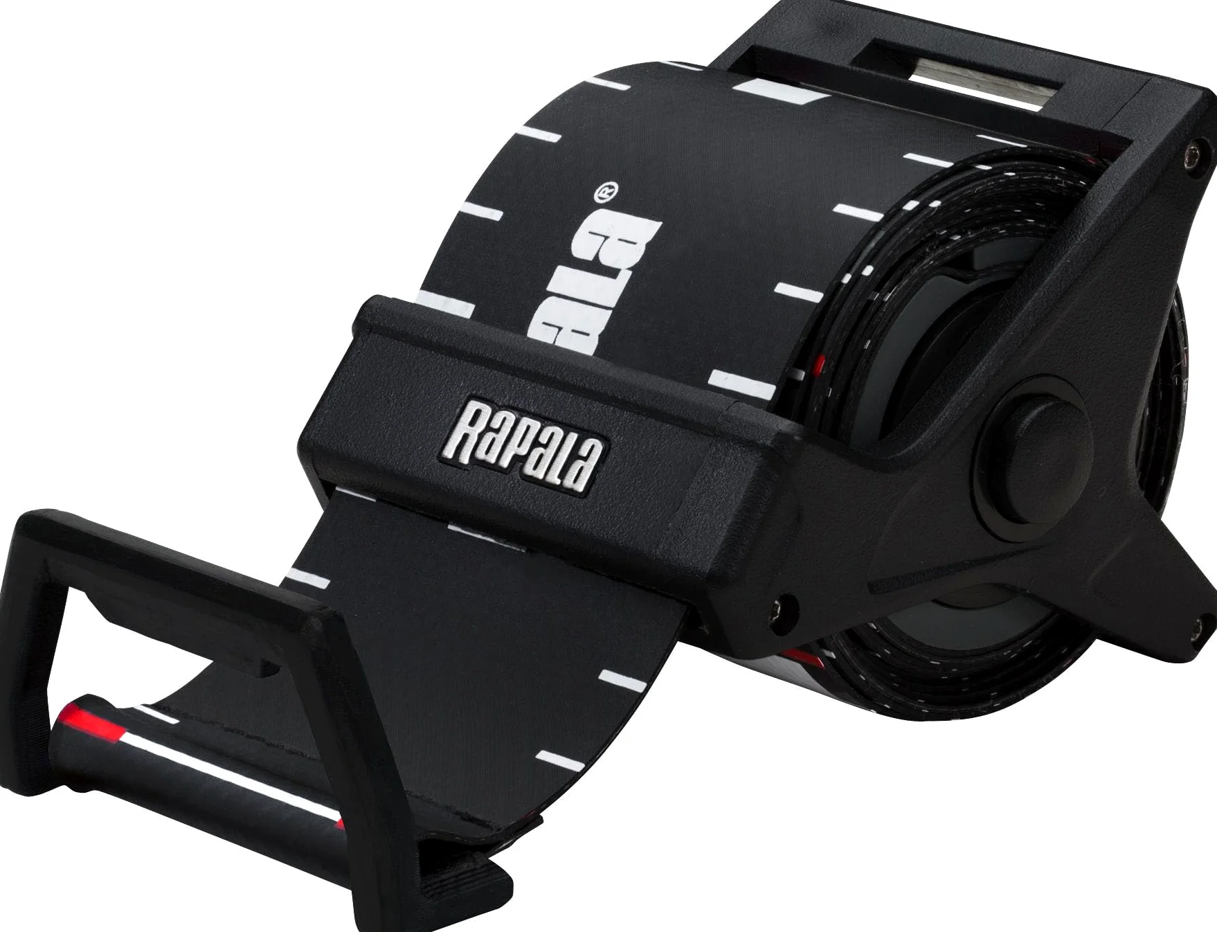 Rapala - Cinta Métrica Retráctil RCD Roll Ruler - Material de Pesca - Cinta de Medición de 150 cm - Con Muelle - Superficie Resistente al Agua y a los Rayos UVA - Indicadores de Tamaño Grande - Negro