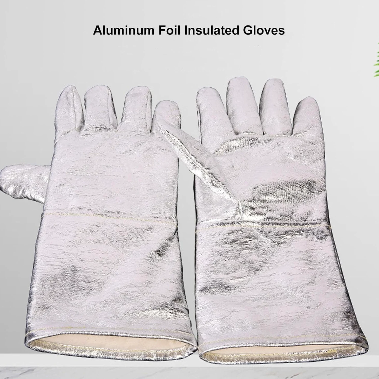 Guantes de Soldadura Aluminizados, Guantes Resistentes Al Calor, Guantes a Prueba de Fuego, Guantes de Trabajo de Seguridad para Fundición de Metales