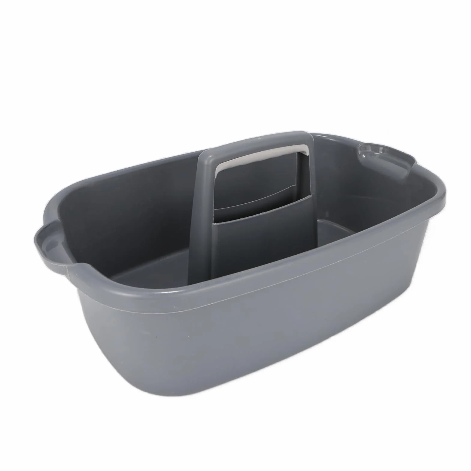 Organizador apilable para productos de limpieza, cesta de almacenamiento multiusos de plástico con asa, cesta para herramientas de jardín, cesta de limpieza, organizador de baño, caja de