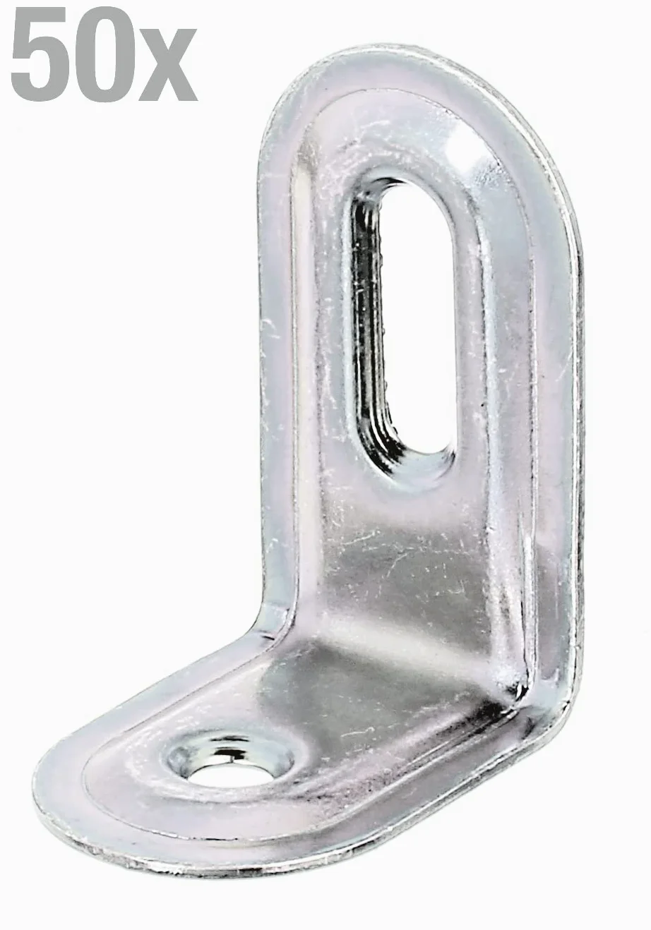 Alberts 847616 Escuadra regulable, Empotrada, Galvanizado, pasivado con capa gruesa, 40 x 22 x 28 mm, Juego de 50