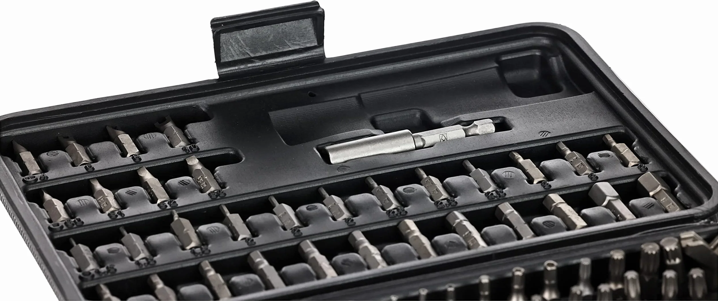 Meister 3385430 - Juego de puntas de destornillador con adaptador (130 piezas, cromo vanadio)