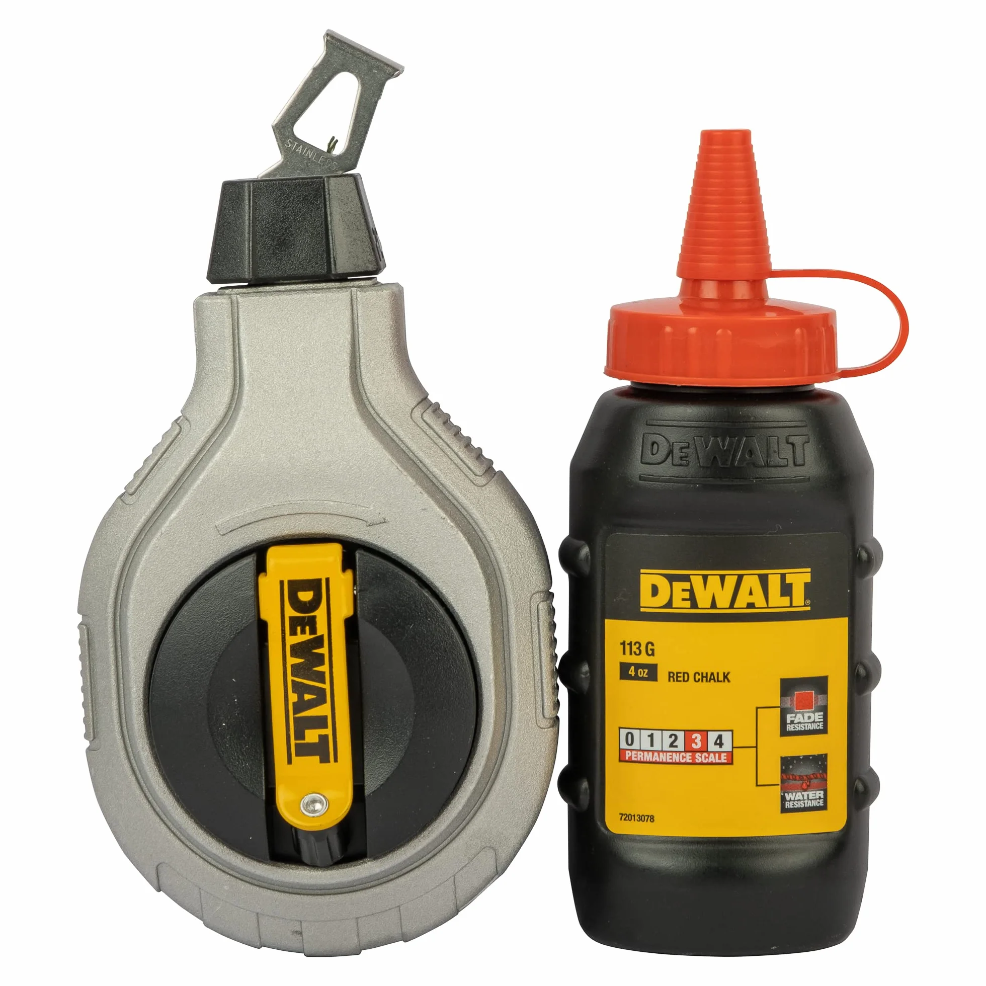 DEWALT DWHT47408-0 6 to 1 Chalk Reel with Red Chalk