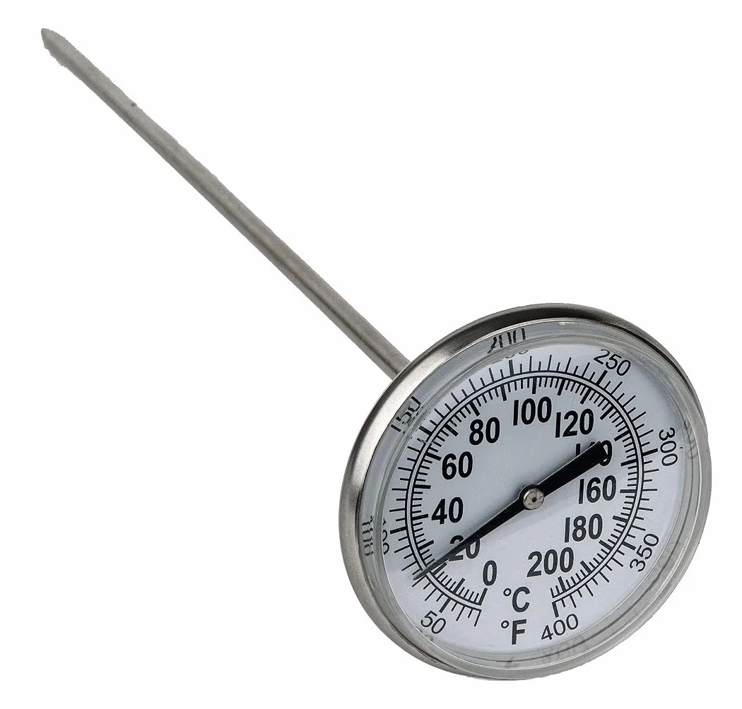 KS Tools 150.1963 Termómetro, 0-200 °C/0-400 °F, L =210 mm